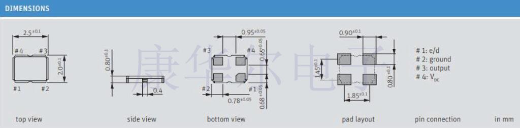 實時時鐘(RTC)標準應用32.768K晶體振蕩器系列